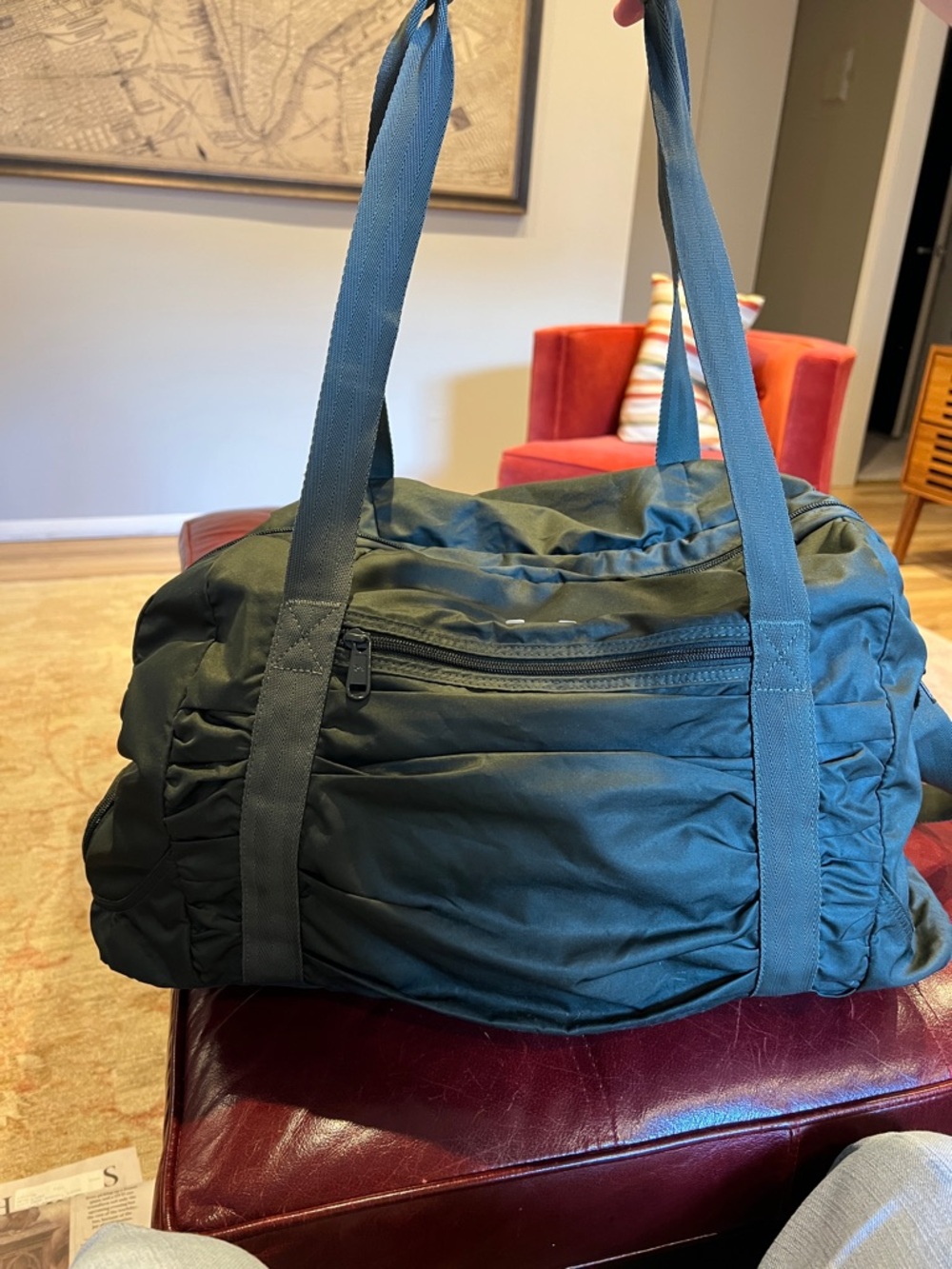 Under Armour Teal Duffel Bag with Light Blue Logo - Picture 4 of 13